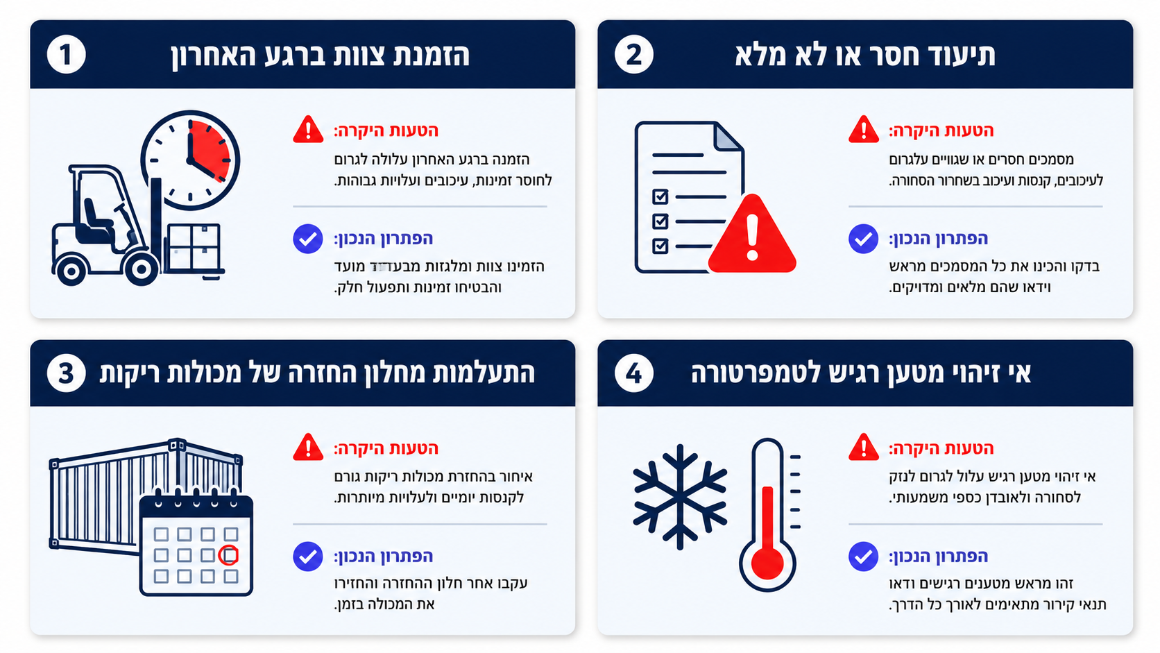 טעויות נפוצות בתהליך ריקון מסוף שעולות כסף ליבואנים